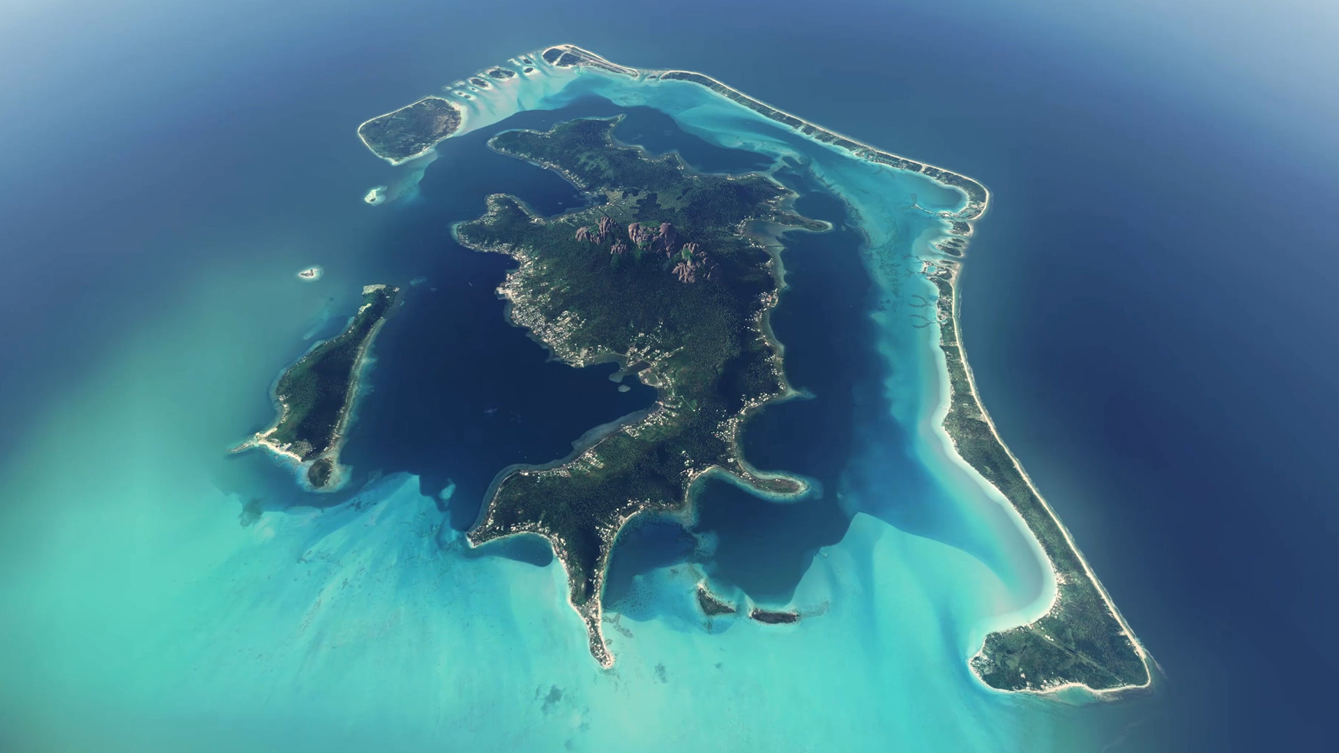 梦想成真的地方|法属波利尼西亚波拉波拉岛的鸟瞰图 |© GLF Media/Shutterstock