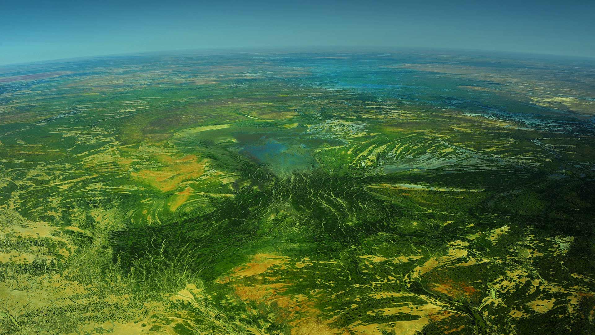 从干涸的沙漠变成田园|昆士兰州内陆海峡地区，澳大利亚 |© Southern Lightscapes-Australia/Getty Images