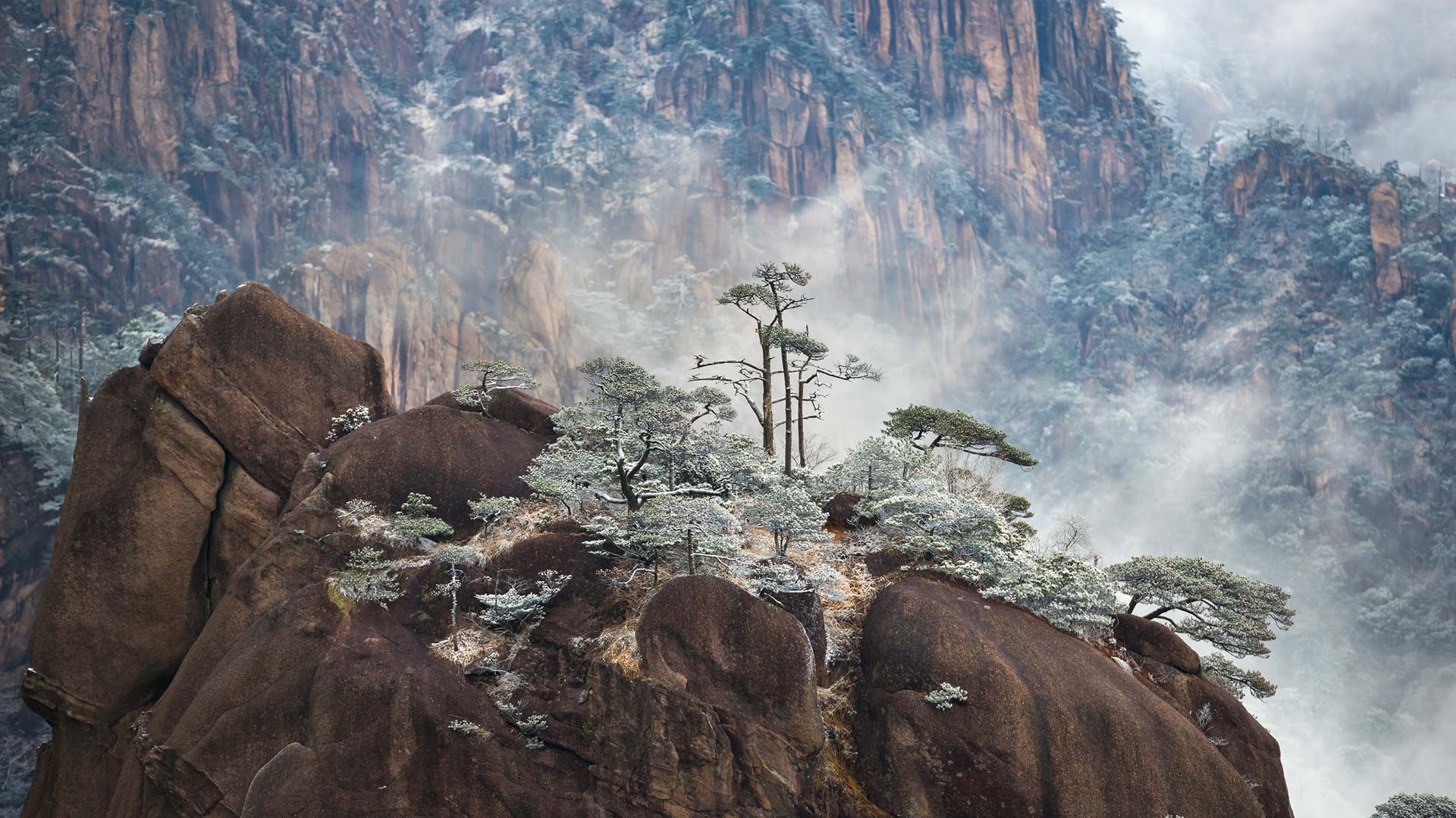 想看看黄山的全貌吗？|黄山的冬天，中国 |© Hung Chung Chih/Shutterstock
