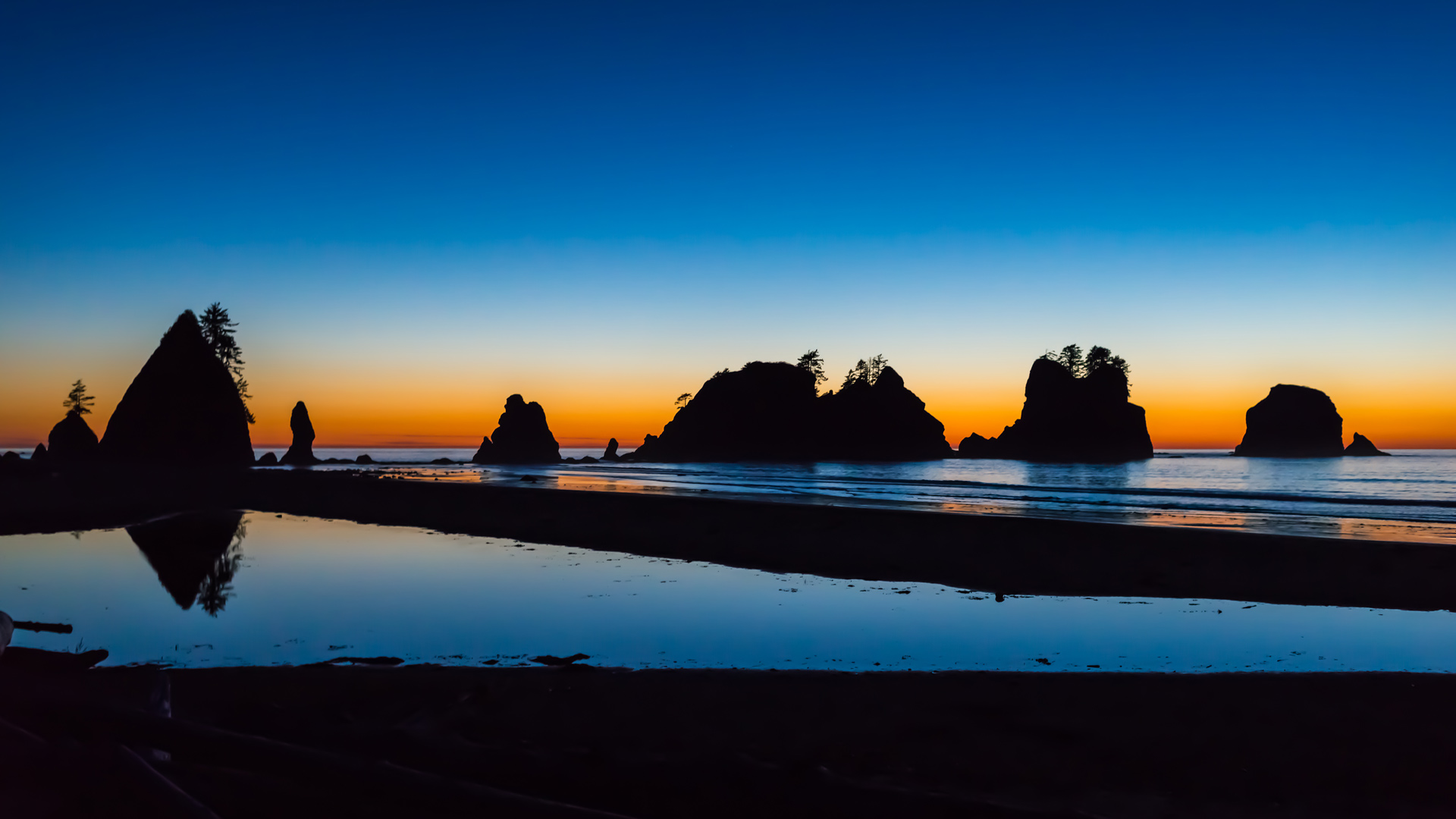 日落的阴影|奥林匹克国家公园石狮海滩，华盛顿州，美国 |© T.M. Schultze/TANDEM Stills + Motion