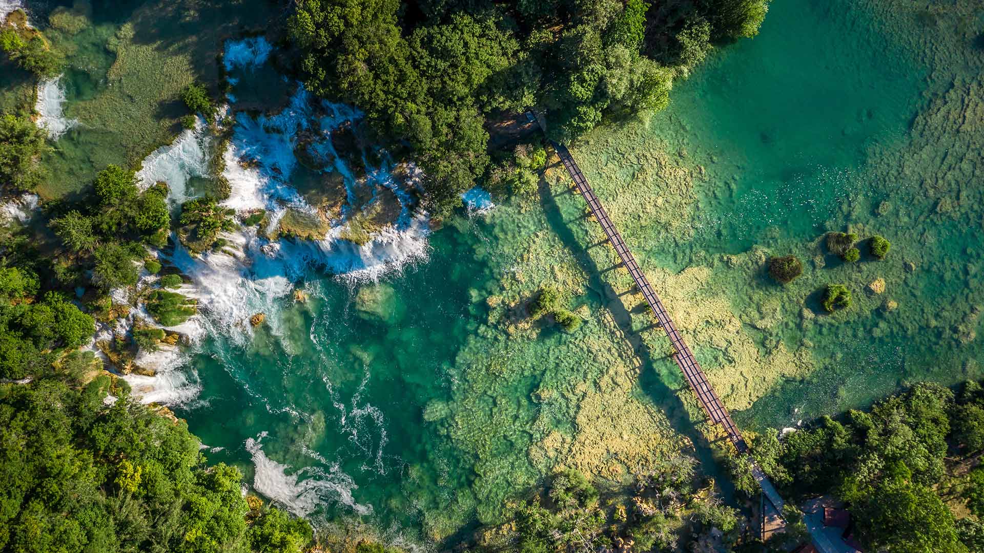 克尔卡的造物主|克尔卡国家公园的斯克拉丁斯基布克瀑布, 克罗地亚 |© Amazing Aerial Agency/Adobe Stock